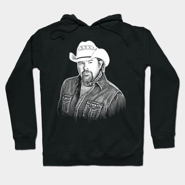 toby keith black and white art Hoodie by jerrysanji